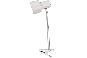 Pauleen 48142 Lampe à pince Clip of Shine en métal lampe de bureau à pince max20W E14 Blanc 230V métal