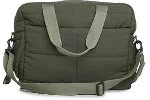 Thermobaby - Sac à langer Matelassé PLUMEA - Sac Maman et Bébé - Matelas à langer Inclus pour Bébé Garçon et Fille - Maternité - Pratique pour les sorties - Kaki