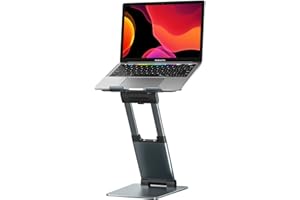 tounee Supporto PC Portatile, elevatore ergonomico per laptop da seduto e in piedi con altezza regolabile da 2,1 "a 13,8", compatibile con MacBook, tutti i laptop da 10-17 "- Grigio