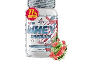AS American Suplement | Premium Whey Protein | Proteína de Suero de Leche | Aumentar Masa Muscular | Alta Concentración de Proteína WPC80 Pura | Contiene L Glutamina Kyowa Quality® (900 gr, Sandía)