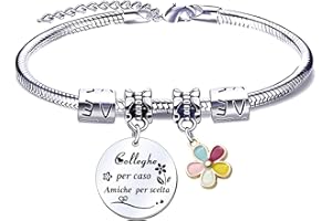 QTQTLP Regali Natale Collega Bracciale Colleghe Regalo Collega Regali di Ringraziamento per Colleghe Regalo per Donne Collaboratore Regalo Idee Regalo Collega Colleghe per Caso Amiche per Scelta