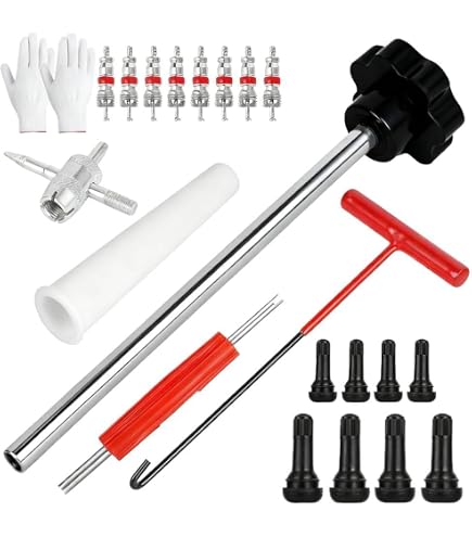 Kit De Réparation Valves Pneu 22 Pièces - Outils Changement Rapide + Valves TR413 - Pour Voiture, Moto, VTT