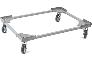 aidB Transportroller Variabel - 800x600 - Gummiräder 4 Lenkrollen Grau