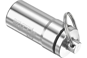 PATIKIL Scatola Portaoggetti Portatile per Freccette, Supporto per Custodia in Alluminio Con Punte Morbide per Freccette Con Portachiavi Protezioni per Freccette, O-Rings, Tono Argento