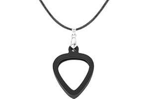 Musiin collar de púas de guitarra de silicona negra de forma regular, diseño universal de doble cara, a la moda y práctico, adecuado para los amantes de la música de cualquier estilo