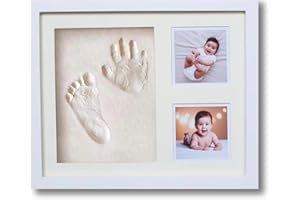 Bubbleliss Baby Hand and Footprint Kit Makes A Great Gift Present for Birthdays, Christenings and Baby Showers, Newborn Baby Keepsake Frames (Small)