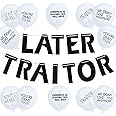 21 Pieces Goodbye Party Decorations Later Traitor Banner Going Away Balloons for Retirement Farewell Coworker Going Away Graduation Job Change Relocation Quitting Party Decorations