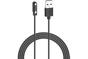Hafiuege Reloj Inteligente Magnético Cargador Universal, Accesorios Smartwatch Cable de Carga Magnético USB, 4 Pines Espaciado de Pines 7,62mm
