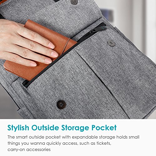 REYLEO Rucksack Business Backpack mit viel Stauraum 15 6 Zoll Laptop Tasche Herren und Damen Wasserdicht Grau-24 Liter RB23