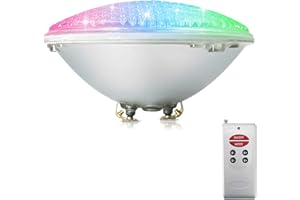 ‎COOLWEST COOLWEST RGB Schwimmbadleuchten 18W PAR56 LED Poolbeleuchtung Einhänge Unterwasser ersatz 150W Halogen Scheinwerfer DC/AC 12V