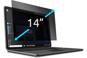 Kensington, filtre de confidentialité pour écran PC 14" (16:9), anti-rayures, anti-reflets, anti lumière bleue, compatible avec les PC portables Lenovo ThinkPad, HP et Dell, 628333