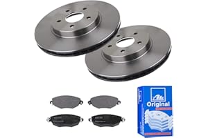ATE BUNDLE ATE Bremsen-Set 2 Bremsscheiben + Bremsbeläge Einbau Vorderachse Bremsscheiben-Set Scheibenbremsen IJF14171Q2 passend für Ford Mondeo 3 B4Y B5Y BWY
