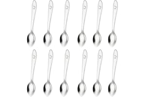 MARVOREM Cucchiaini caffe piccoli 10 cms acciaio inossidabile adatto per casa e ristoranti cucchiaini da caffè piccoli cucchiani caffe piccoli cucchiaini cappuccino bar (12 Pezzi)