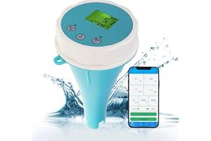 Vattentestare, Bluetooth trådlös pool flytande Smart Monitor Vattentestare, EC/Salthalt/pH/ORP/Temperature/Klormätare, Vatten