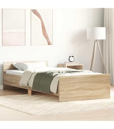 VidaXL Samt Bettgestell 104x204cm - Modernes Einzelbett Mit Lattenrost