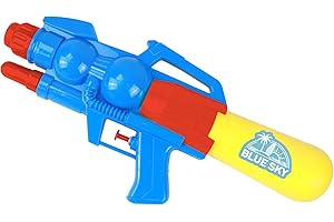 BLUE SKY - Pistolet À Eau - Jeu de Plein Air - 046078 - Multicolore - Plastique - 35 cm - Jouet Enfant - Jeu de Plage - Piscine - À Partir de 3 Ans