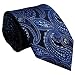 Produktbild Designer Krawatte aus Seide in schwarz mit blau eisblauen Paisley
