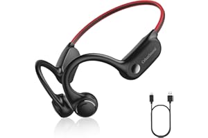 Genérico - Cuffie a conduzione ossea, Open Ear Bluetooth 5.2, Tipo C, riproduzione di 10 Ore, Impermeabili e Resistenti al Sudor, Auricolari Sportivi Adatti per Ciclismo, Corsa e Fitness (Rosso)