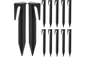 Hmfmdy Picchetti di fissaggio, 100 picchetti di filo robot tosaerba, picchetti da pavimento in plastica, gancio accessori per cavi periferiche tosaerba robot compatibile Husqvarna Gardena Bosch Worx