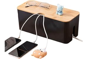 JIAMIAN Boîtes De Rangement, Cable Storage Box, Boîtes Rangement Câbles, Cordon Multiprise Cache Boîte, Organisateur De Câble, pour Dissimuler Multiprises Et Câbles(B)