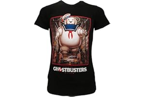 Sabor srl T-Shirt Ghostbusters Marshmallow Originale Nera omino Gonfiabile acchiappafantasmi Prodotto Ufficiale Maglia Maglietta Unisex