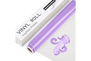 IModeur Púrpura Vinilo Permanente Rollo, 30,5 cm x 244 cm de Vinilo Adhesivo Púrpura Brillante, Vinilo Púrpura para Cricut, Silhouette Cameo, la mayoría de las máquinas de corte