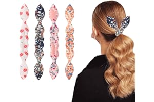 SSRDFU 4 pcs Nudos mágicos para el Cabello,Hacer Nudos para el Pelo, para Hacer Nudos para el Pelo, Pinzas de Esponja, Pinzas para el Cabello, rosquillas, moño de rosquilla, para niñas y Mujeres