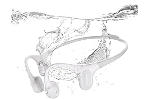 mojawa Run Plus Casque à Conduction osseuse, Casque de Natation étanche IP68, Bluetooth avec Micro et 32GB MP3, sans Fil, pour la Course à Pied, la Natation, Le Cyclisme, Gris