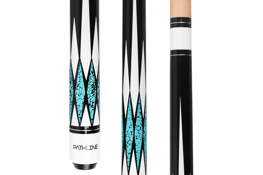 Pathline Pool Cue Stick - 58 inch Canadian Maple Billiard Pool Stick (Multicolour, 18oz, 19oz, 20oz, 21oz)