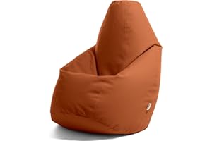 Avalon - Pouf Poltrona Sacco Grande in Similpelle Jazz, Puffo per Sedersi Ergonomico da Interno, Pouf a Sacco Impermeabile, Comoda Poltrona a Sacco Moderna, Made in Italy(80x80x125cm-Cuoio)