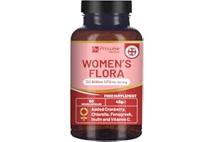 PH PROWISE HEALTHCARE Women’s Flora 60 Capsules | Proven Intimate Flora for Women | 20 billion CFU added with 15000mg Cranberry, Vitamin C, Fenugreek, Chlorella & inulin | Bio Cultures for Women's Intimate Flora by Prowise