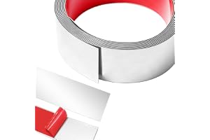 5 m x 6 cm metallband dekorlister självhäftande, rostfri stålplåt, vägglister, stuckaturlister, vägg, skalle och stav, rostfr