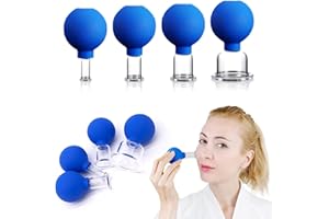 VINBAN 4 PCS Facial Cupping Set | Silicone Vacuum Suction | Cupping Massage Therapy | A Kit for Anti Cellulite, Anti Wrinkle and Instantly Ageless Skin | for Eyes, Face and Body