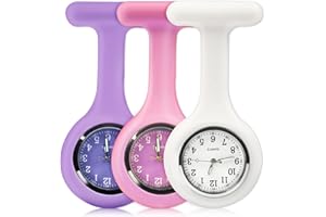 SibyTech Montre d'infirmière en Silicone avec Broche/Clip, Design de contrôle des infections, Soins de santé, infirmière, médecin, ambulancier, médecin, ambulancier…