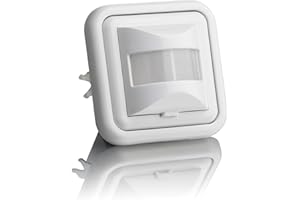 SEBSON® Bewegungsmelder Innen Unterputz, LED geeignet, Wand Montage, IR Sensor programmierbar, UP Dosen 60mm, Hohlraumdose 68mm, Reichweite 9m/160°, 3-Draht
