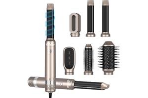 Hair Dryer Brush 6 in 1, UKLISS Hair Styler with Brush Massage Brush, Hair Curlers Hot Air Styler, Hot Air Brush Set for All Hair Types Negative Ion Hair Care