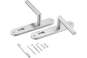 Navaris 2 x klamka ze stali nierdzewnej - klamka do drzwi wewnętrznych zestaw drzwi wewnętrznych - uchwyty do drzwi pokojowych z metalu - uchwyt z wrzecionem 8 mm do drzwi z tworzywa sztucznego,