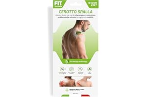 FIT Therapy – Cerotti Antidolorifici e Antinfiammatori Spalla - Per Dolore Muscolare, Artrite, Tendinite, Borsite, Artrosi – NON SCALDA, Impermeabile, Senza Farmaci, Dura 5 Giorni (10 Cerotti)