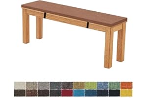 FIOVIP Coussin de Banc 70X45X3CM Amovible Lavable Double Antidérapant Hautement Élastique Convient pour Bancs de Jardin, Balançoires, Patios, Bancs d'Intérieur(Brun)
