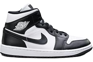 AIR JORDAN Nike Women's Basketball Shoe, White/Black-panda Mid, 6 UK