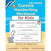 Cursive Handwriting Workbook For Kids: Cursive for beginners workbook. Cursive letter tracing book. Cursive writing practice