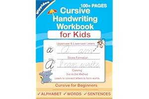 Cursive Handwriting Workbook For Kids: Cursive for beginners workbook. Cursive letter tracing book. Cursive writing practice book to learn writing in cursive: 1