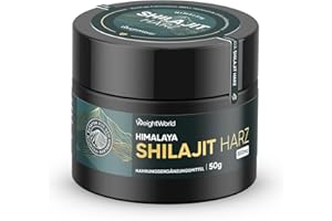 ‎WEIGHTWORLD Shilajit Resin 50g - 800mg Himalaya Shilajit Harz mit Ashwagandha, Kurkuma, Schwarzer Musli Extrakt - Reich an Fulvosäure (88%), Huminsäure (3,4%), Spurenelementen - Alternative zu Kapseln & Pulver