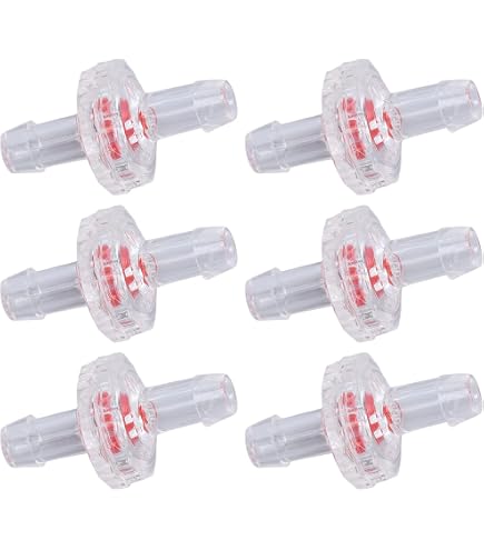 PATIKIL 1/2 Zoll Rückschlagventil (3 Stück) – Kunststoff, Transparent, Für Aquarium, Garten, Kraftstoff, Luft, Gas