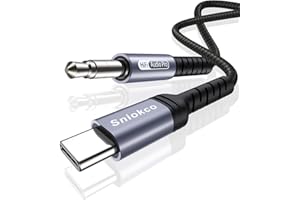 Sniokco 2024 Newest USB C to 3.5mm Audio Aux Jack Cable(1M), Type C to 3.5mm Headphone Stereo Cord Car Compatible with iPhone 15 Pro/Max/15 Plus, Google Pixel 7 6a 5XL, iPad Pro, Galaxy S23/22, Huawei
