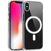 Coverzone İphone X İle Uyumlu Y&uuml;ksek Kalite Kablosuz Şarj &Ouml;zellikli Silikon Telefon Kılıfı Şeffaf, Wireless Magsafe ile uyuml