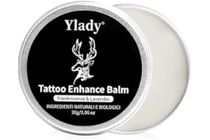 YLADY Crema de tatuajes para posterior del tatuaje, 30g bálsamo para tatuaje mantener, crema tattoo mantequilla del tatuaje, loción iluminadora del color tatuaje hidratante tattoo butter balm