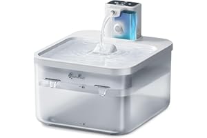 DownyPaws 2,5L Fontanella per Gatti Senza Fili, Fontana con Sensore di Movimento, a Batteria Ricaricabile 4000mAh, Acqua Distributore Abbeveratoio Elettrico