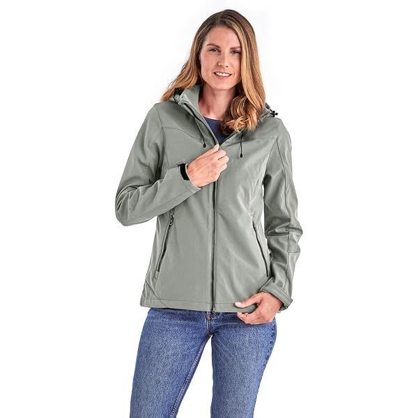 Chaqueta De Invierno Con Capucha Killtec Para Mujer - Impermeable (10.000 Mm), Transpirable, Forro Polar, Talla 44, Color Grüngrau