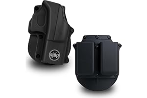 Sibo - Pistolera Rígida Airsoft - Funda Pistola Compatible G17/22/31/34/35 Funda Táctica Polímero Negro Ajustable OWB Cinturón Funda Pistola - Gun Holster